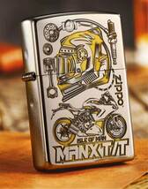 希少品　ZIPPO ジッポー オイルライター バイク　重量感 真鍮 未使用_画像3