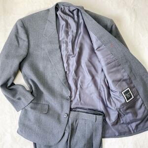 １円 極美品 クリスチャン ディオール Christian Dior セットアップ スーツ メンズ グレー 総柄 ヴィンテージ L ジャケット