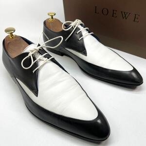 LOEWE ロエベ 革靴　　ドレスシューズ　ナッパレザー　42 27.5cm ホワイト　ブラック　メンズ　即決