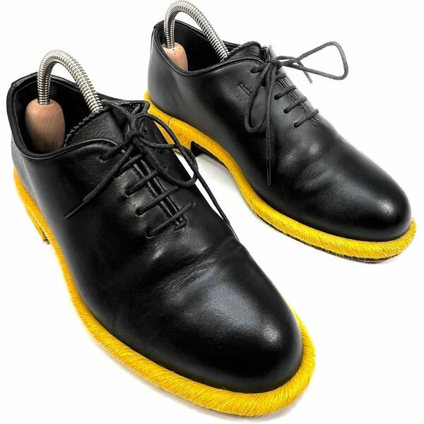 Hender Scheme エンダースキーマ　革靴　ハラコ　レザー　ブラック　イエロー　23.5cm 24.0cm レディース　即決