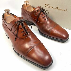 SANTONI サントーニ　革靴　ビジネスシューズ　ストレートチップ　5 1/2 24.5cm メンズ　靴　シューズ　ブラウン