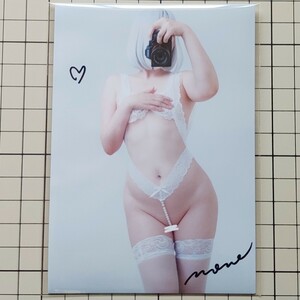 MEME photograph with autograph bikini model model gla dollar ..photo MEME EX MACHINA cosplay ..L stamp size 2