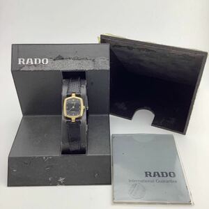 RADO ラドー クォーツ 13352772 レディース 腕時計 レザーベルト 箱付き [k8242]