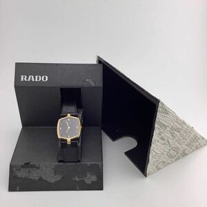 RADO ラドー クォーツ 腕時計 メンズ 13352782 レザーベルト 箱付き [k8243]