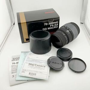 カメラレンズ SIGMA 70-300mm F4-5.6 DG MACRO FOR PENTAX AF フィルター レンズキャップ 説明書 箱付き (k5819-y244)
