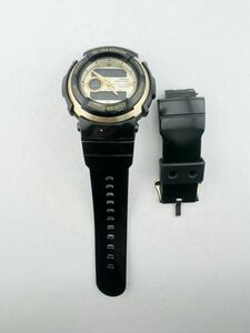 CASIO G-SHOCK ジーショック クォーツ腕時計 デジアナ　GLD BLK G-300G【k3232】