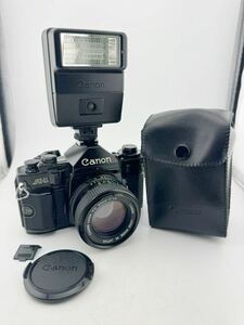 Canon A-1 キャノン フィルムカメラ レンズ 50mm 1:1.4 SPEEDLITE 177Aストロボ セット【k3297-y216】