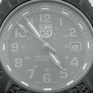 LUMINOX ルミノックス クォーツ メンズ腕時計 アナログ ラバー ケースつき BLK【k3288】の画像3