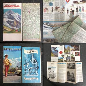 当時物 1961年～1962年頃 ヨーロッパ 古地図 旅行ガイド ガイドブック パンフレット フランス イギリス イタリア オランダ スイスの画像2