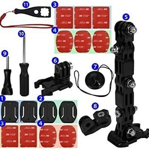 ヘルメットマウント カメラマウント GoPro ゴープロ アクセサリー応 スタンド バイク 撮影 ヘルメット マウント ゴープロ 対応 マウント顎の画像8