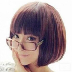  Bob style wig Brown high temperature heat-resisting Short Bob Short Bob wig strut tea color lady's high quality heat-resisting nature wig 