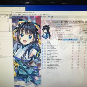 M2339 HITACHI HDT721010SLA360 3.5 HDD 7200RPM 1TB SATA 使用 18481時間 全国送料無料の画像3