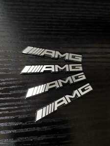 送料無料 新ロゴ メルセデスベンツ AMG アルミ ミニエンブレム 4個セット w463w168w169w176w245w246w203w204w215w216 w117w209w218w219