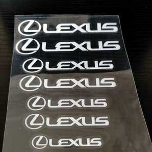 LEXUS 白 耐熱 デカール ステッカー セット キャリパー ドレスアップ カスタム HS CT UX NX IS RX RC GS ES LS LX エンブレムの画像2