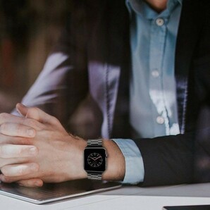 Apple Watch バンド 49ｍｍ 45mm 44mm 42mm アップルウォッチ ベルト 49ミリ 45ミリ 44ミリ 42ミリ 金属 ステンレス ベルト 時計 バンド 黒の画像5