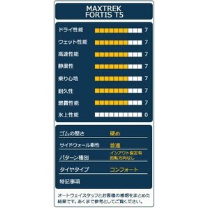 ○新品 2本セット MAXTREK マックストレック FORTIS T5 245/35R20インチの画像4