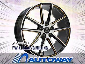 新品ホイール LUXALES PW-X1 20x8.5 +45 114.3x5 BK&P/G.MILLING 4枚セット