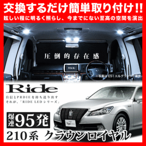 クラウンロイヤル ルームランプ LED RIDE 95発 12点 AWS/GRS210系 [H24.12-]