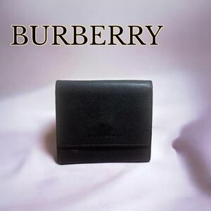 ubj7 BURBERRY バーバリー コインケース レザー ロゴ ブラック