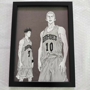 スラムダンク■イラスト■額入り■A4サイズ 額装品■ポスター風デザイン 印刷物■フレーム■SLAM DUNK■A-010 桜木花道 宮城リョータ