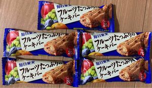 栄養調整食品ハンディスィーツ ケーキバー5点セット 毎日果実 フルーツ20% フルーツたっぷりのケーキバー グリコ