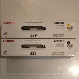 Canon キャノン純正 トナーカートリッジ CRG-329 イエロー&ブラック 2個セット【未使用 期限切れ】 