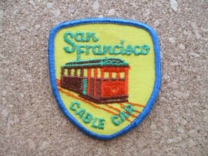 70s SAN FRANCISCOサンフランシスコ CABLE CAR ケーブルカー ワッペン/PATCH旅VOYAGER路面電車USAアメリカVintageスーベニアPATCH土産D②