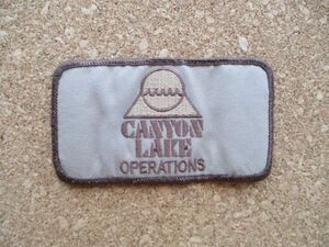 90s キャニオン湖CANYON LAKE OPERATIONS ワッペン/貯水池テキサス州TEXAS TXアメリカPATCHスーベニア山アップリケUSAパッチ D21