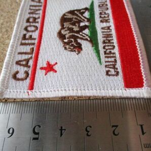 80s カリフォルニア CALIFORNIA ワッペン/クマ州旗ビンテージVoyagerリパブリックPATCH土産アップリケUSAスーベニア共和国くま熊ベア D21の画像10