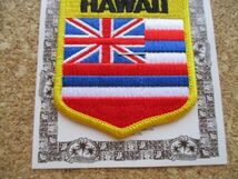 HAWAII 州旗 刺繍ワッペン/FLAGサーフィンPATCH観光ICIお土産HONOLULUスーベニア旅行アメリカUSAパッチSURF D22_画像3