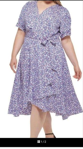 5L 新品 タグ付き DKNY ダナキャラン 大きいサイズ ワンピース