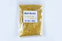 【WOLF WORKS】ゴールドレインボーラメフレーク 0.4mm 50g分★_画像2