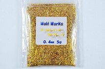 【WOLF WORKS】ゴールドレインボーラメフレーク 0.4mm 5g分★_画像2