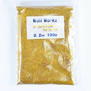 【WOLF WORKS】ゴールドレインボーラメフレーク 0.2mm 100g分★の画像2