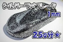 【WOLF WORKS】シルバーラメフレーク 1mm 25g分★_画像1