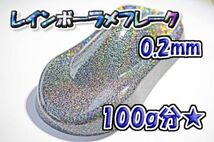 【WOLF WORKS】レインボーラメフレーク 0.2mm 100g分★_画像1