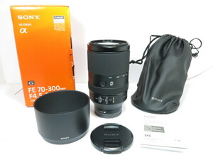 【 美品 】SONY FE 70-300mm F4.5-5.6 G OSS SEL70300G レンズ 純正フード、ポーチ、説明書、元箱付 ソニー ［管SO2695］