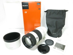 【 美品 】SONY FE 70-200mm F4 G OSS SEL70200G レンズ 純正フード、ポーチ、説明書、元箱付 ソニー ［管SO2824］