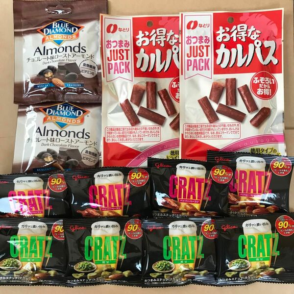 【12点】おつまみ詰め合わせ　クラッツミニ カルパス チョコアーモンド