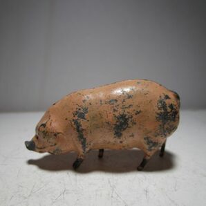 1930～40年代 ヴィンテージ 英国製 親豚のオブジェ (Lead製) ミニチュア玩具/古玩具/ジオラマ玩具の画像1