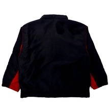 NIKE ナイロンジップジャケット M ブラック 袖ロゴ刺繍 90年代_画像3