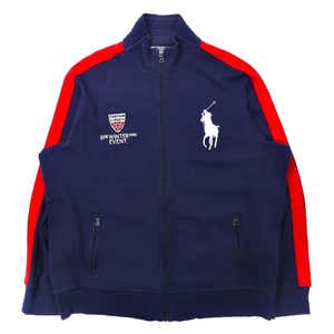 POLO BY RALPH LAUREN トラックジャケット ジャージ XL ネイビー コットン サイドライン