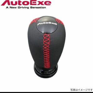 オートエグゼ シフトノブ マツダ レッドステッチ 本革 AutoExe A1396-03 MT用 