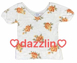 カットソー 半袖 F dazzlin ダズリン 花柄 サマーニット