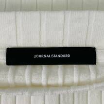 S2945 JOURNAL STANDARD ジャーナルスタンダード レディース 五分袖 カットソー Uネック ホワイト フリーサイズ 綿100％ インナー USED_画像9