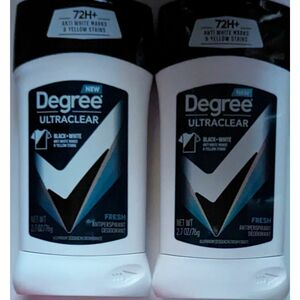 ディグリーDegree　デオドラント制汗剤スティック　ブラック&ホワイト　フレッシュ　2本