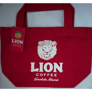 LION COFFEE ライオンコーヒー　ミニ トートバッグ　レッド赤 