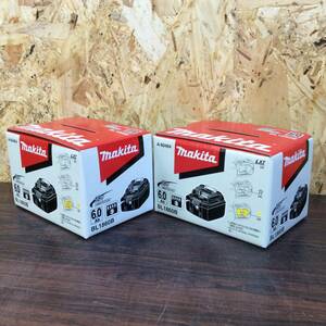 【WH-0215】未使用 makita マキタ 18V 純正バッテリー BL1860B 6.0Ah 2個セット 急速充電対応 雪マーク有 PSEマーク有