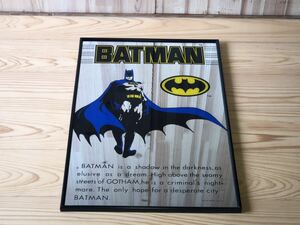 新品　未使用　当時　DC COMICS BATMAN バットマン　vintage retoro 昭和レトロ　パブミラー　額装品