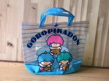 新品　未使用　当時物　Sanrio サンリオ　ゴロピカドン　GOROPIKADON vintage retoro 古い　昔の　ファンシー　雑貨　プールバッグ　ラスト_画像1